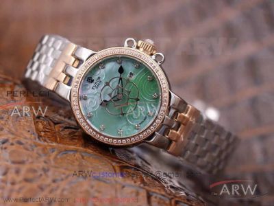 Perfect Replica Tudor Clair De Rose 30mm Green Mother Of Pearl Dial Automatic Women's Watch 